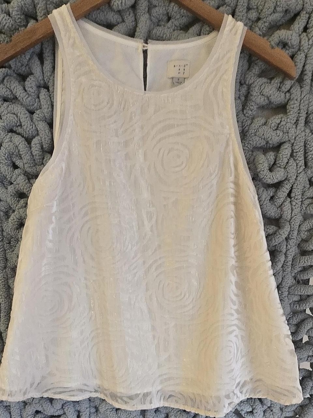 a new day Ivory Textured Swirl Sleeveless Camisole